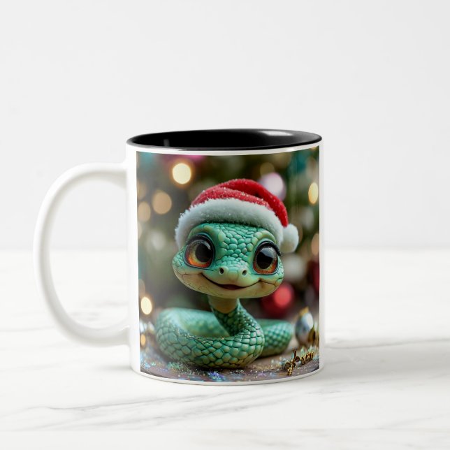 Frohes neues Jahr Zweifarbige Tasse (Links)