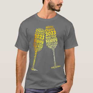 Frohes Neujahr 2023 Silvester Party Supplies n T-Shirt