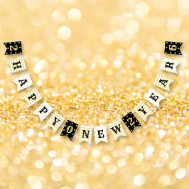 Frohes Neujahr 2026 Zuhause Office Shop Party Deco Wimpelkette