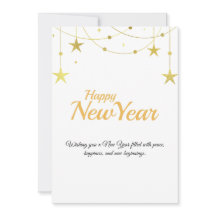 Frohes Neujahr Karte | Moderne Minimal Design