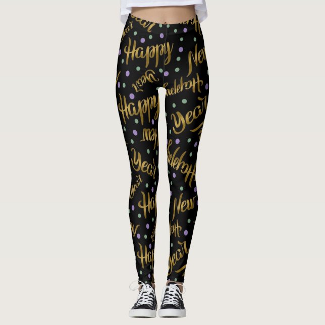 Frohes Neujahr Leggings (Vorderseite)
