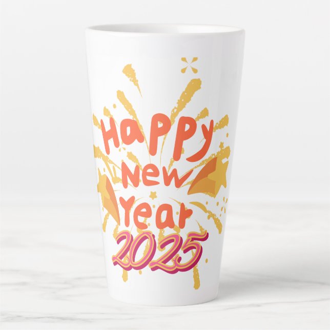 Frohes Neujahr Tasse 2025 (Vorderseite)