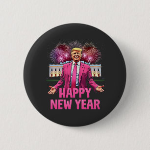Frohes Neujahr - Trump-Resolution 2025 Button