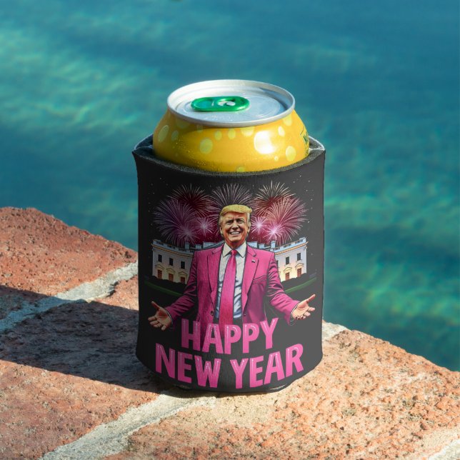 Frohes Neujahr - Trump-Resolution 2025 Dosenkühler (In Situ Pool)