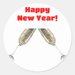 Frohes Neujahr Umschlag Aufkleber