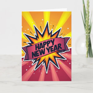 Frohes Neujahrs-Pop-Karte Karte