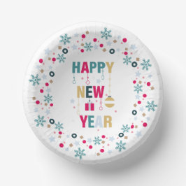 Frohes Neujahrsfest Pappteller