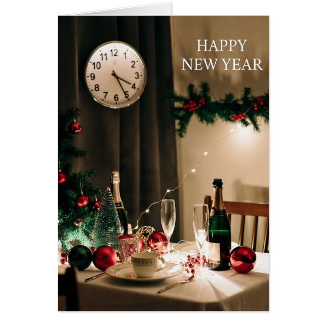 Frohes Neujahrsgrußkarte (Vorne)