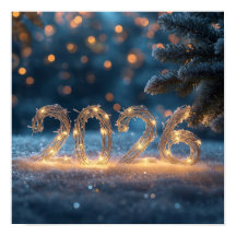 Frohes Neujahrsplakat 2026