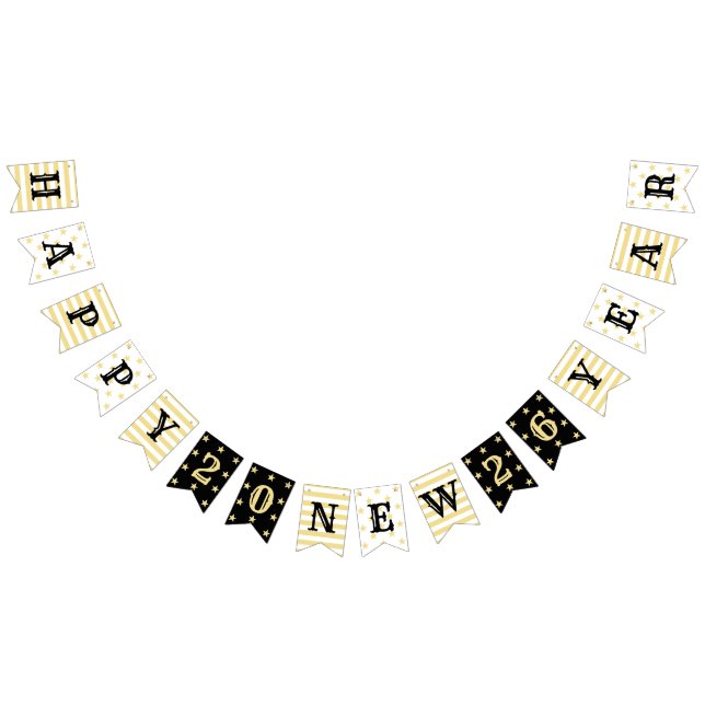 Frohes New Year 2026 Zuhause Shop Office Party Ban Wimpelkette (Alle)