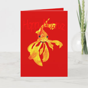 Frohes Nowruz-Fantail-Goldfisch Karte