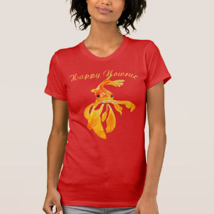 Frohes Nowruz Persisches Neujahrs-Goldfisch isolie T-Shirt