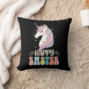Frohes Ostern Einhorn Hase Kaninchen Eier Kissen