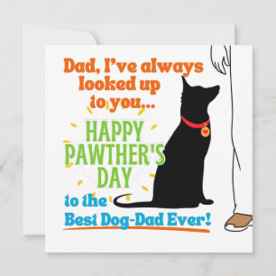 Frohes Pawther's Tag Hund Papa Karte