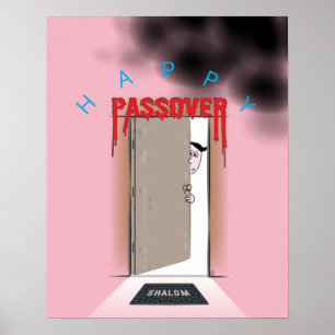 Frohes Pessach-Ausgang Cartoon Poster