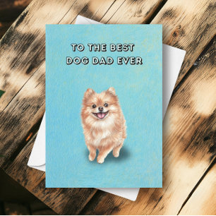 Frohes Pomeranian-Bester-Hunde-Vater-aller-Zeiten Karte
