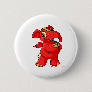 Frohes rotes Elephante Button
