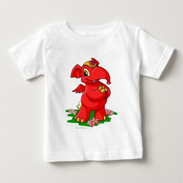Frohes rotes Elephante in Shenkuu Baby T-shirt (Vorderseite)