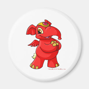 Frohes rotes Elephante Magnet