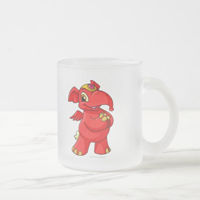 Frohes rotes Elephante Mattglastasse (Rechts)