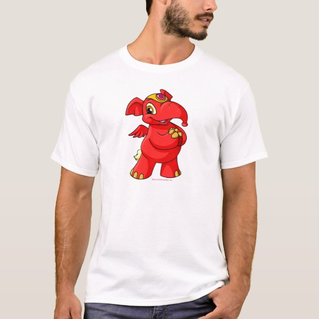 Frohes rotes Elephante T-Shirt (Vorderseite)