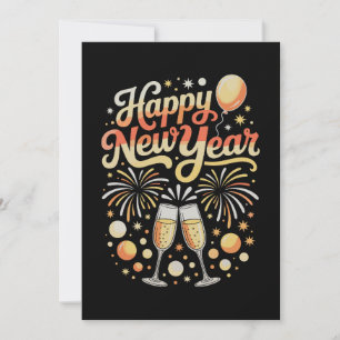 Frohes Silvester Cheer Festliche Jahreszeit Famili Feiertagskarte