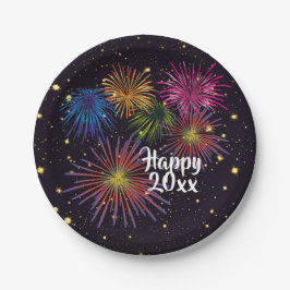 Frohes Silvesterabend-Party-Teller Pappteller