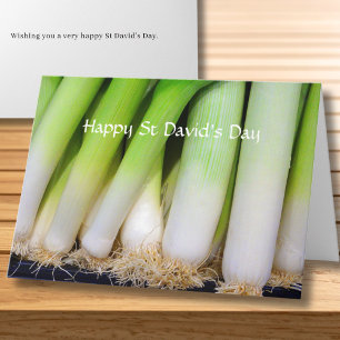 Frohes St David's Day Walisische Lauch Personalize Karte