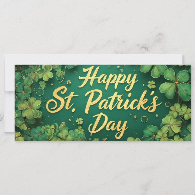 Frohes St. Patrick’s Day Kleeblatt-Design (Vorderseite)