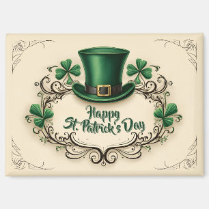 Frohes St. Patrick’s Day Kleeblatt-Design Magnet