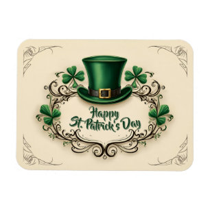 Frohes St. Patrick’s Day Kleeblatt-Design Magnet