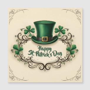 Frohes St. Patrick’s Day Kleeblatt-Design Magnetkarte