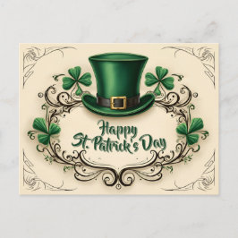 Frohes St. Patrick’s Day Kleeblatt-Design Postkarte