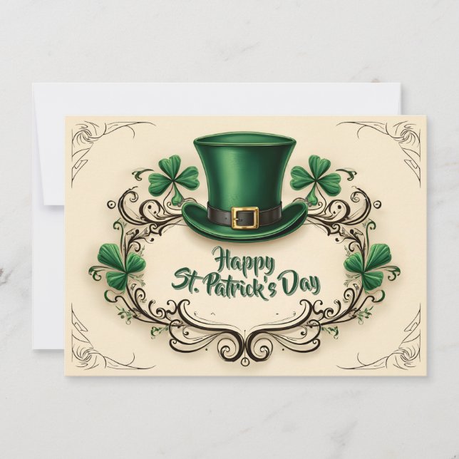 Frohes St. Patrick’s Day Shamrock-Design (Vorderseite)