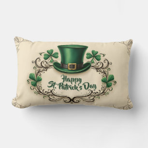Frohes St. Patrick’s Day Shamrock-Design Lendenkissen