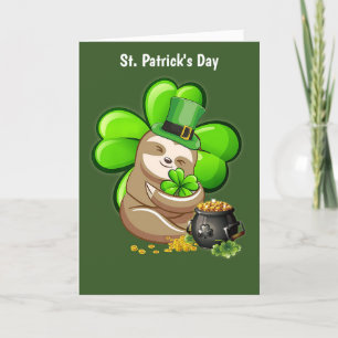 Frohes St. Patrick's Day Faultier Feiertagskarte