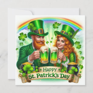Frohes St. Patrick's Day Grußkarte Feiertagskarte