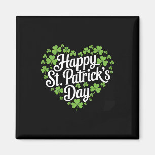 Frohes St. Patrick's Day Herz Shamrock Irisch Magnet