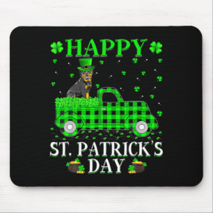 Frohes St. Patricks Day Und Shamrock T-Shirt  Mousepad