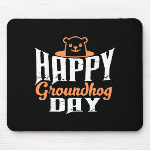 Frohes Tag des Murmeltieres Lustig Süßes Murmeltie Mousepad