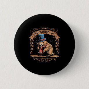 Frohes Tag des Murmeltiers Murmeltier Tierkostüm M Button