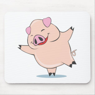 Frohes Tanzen-Schwein Mousepad