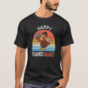 Frohes Thanksgaming Süßer Videospielcontroller Als T-Shirt