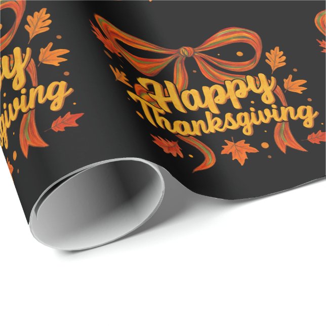 Frohes Thanksgiving-Geschenk  Geschenkpapier (Rolleneckpunkt)