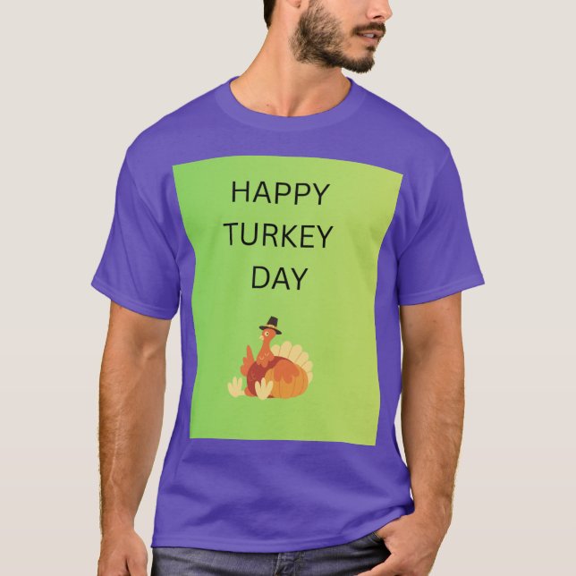 Frohes Truthahnfest T-Shirt (Vorderseite)