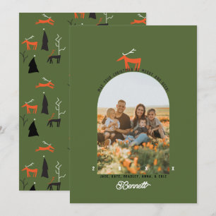 FROHES UND HIRSCH WEIHNACHTEN EINLADUNG
