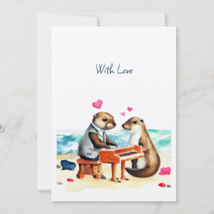 Frohes Valentins-Otter Feiertagskarte