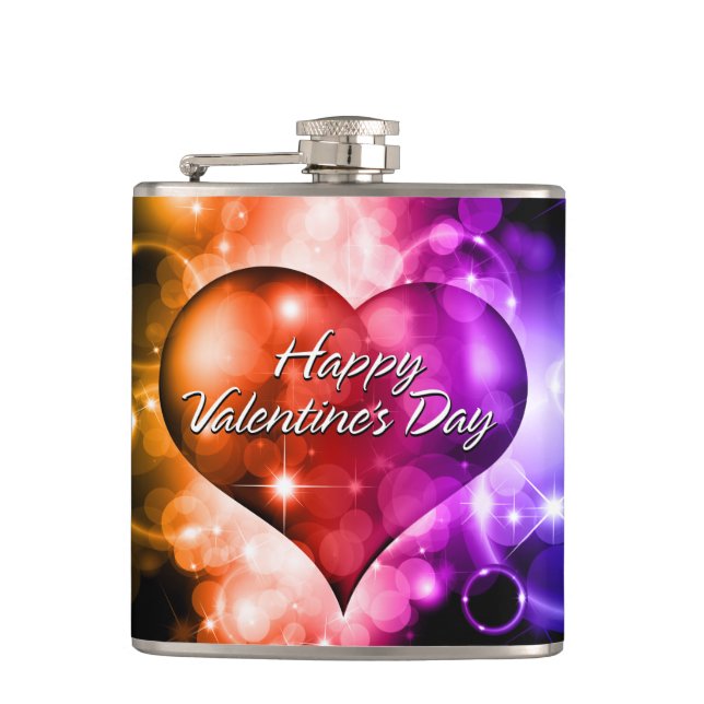 Frohes Valentinstag 5A Wrapped Flask Flachmann (Vorderseite)