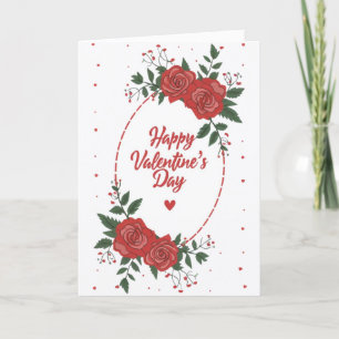Frohes Valentinstag Blumenkarte Feiertagskarte