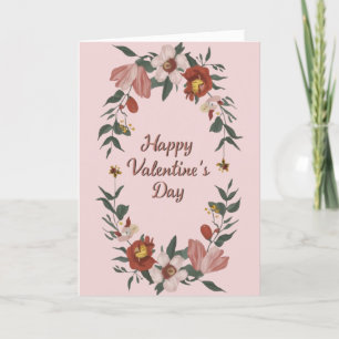 Frohes Valentinstag Blumenkarte Feiertagskarte